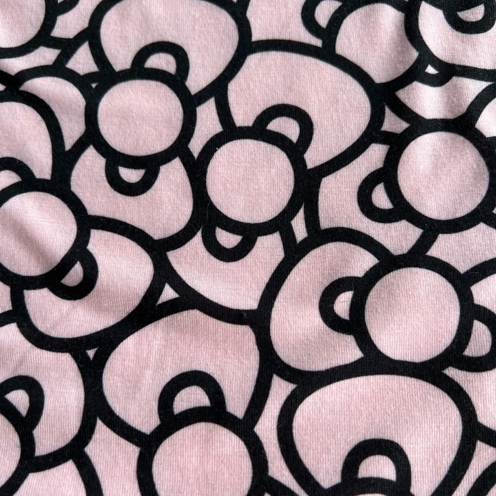📦 Hello Kitty Hair Bow print skirt short mini baby pink Sanrio elastic waist cat - Picture 4 of 8